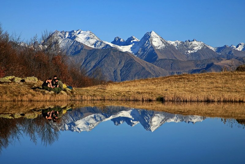 осень горы озеро. Озеро Зеркальное.photo preview