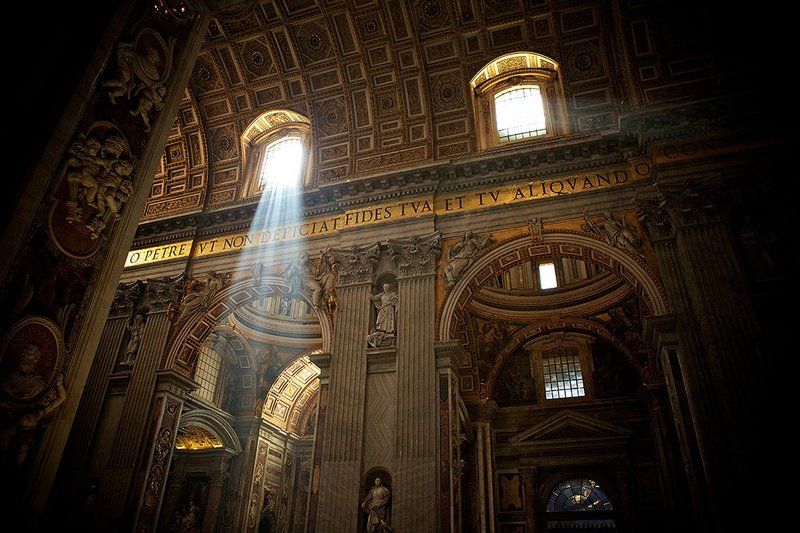 Cathedral, Golden, Italy, Light, Peter, Rome, St, Vatican, Window St. Peter\'s Cathedralphoto preview