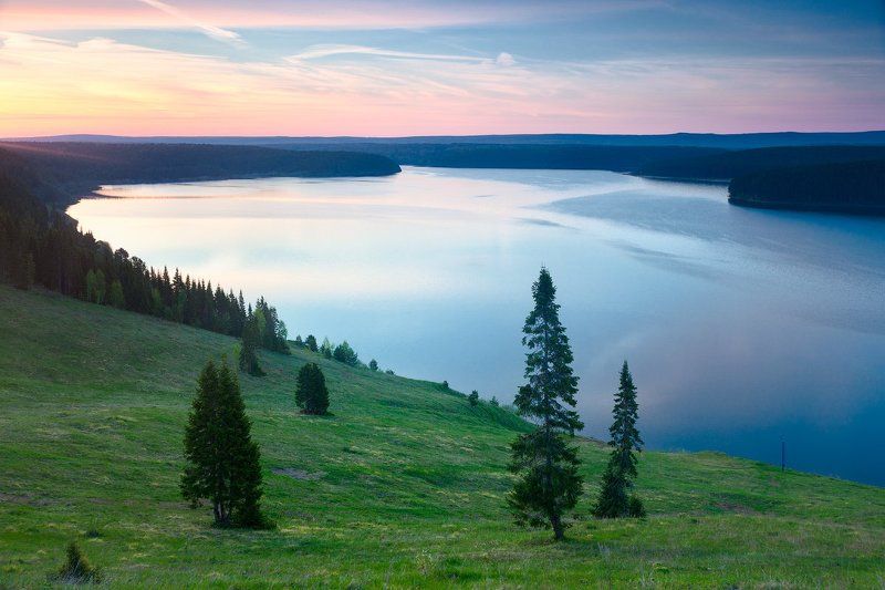 Рассвет на Михайловском водохранилищеphoto preview