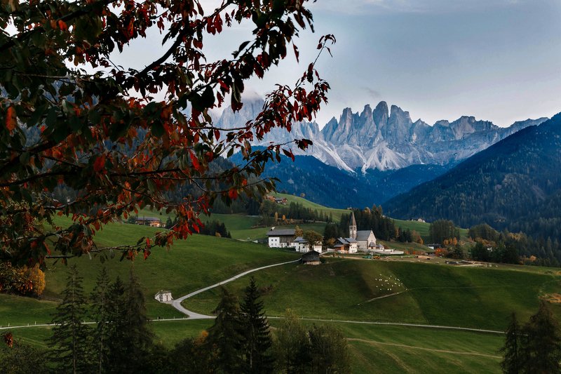 dolomites, italy, dolomiti, доломиты, закат, италия, альпы Доломиты | Santa Maddalena | Dolomitesphoto preview