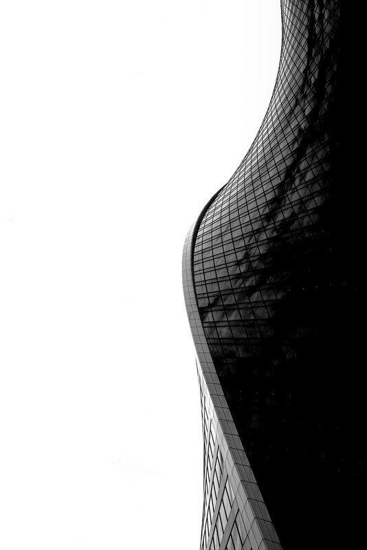 evolution, tower, skyscraper, international, architecture, black, white, Moscow, Russia Evolution Towerphoto preview