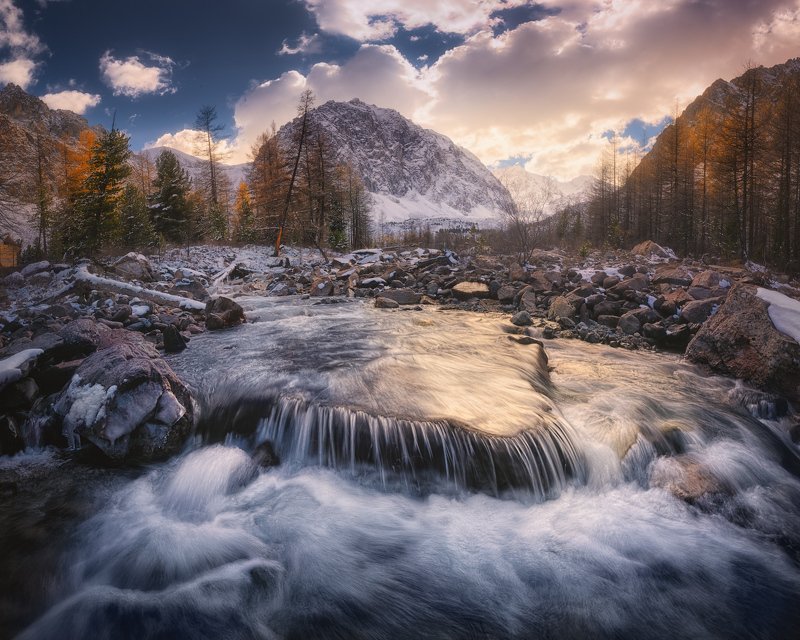 актру, алтай, осень Бурные воды Актруphoto preview