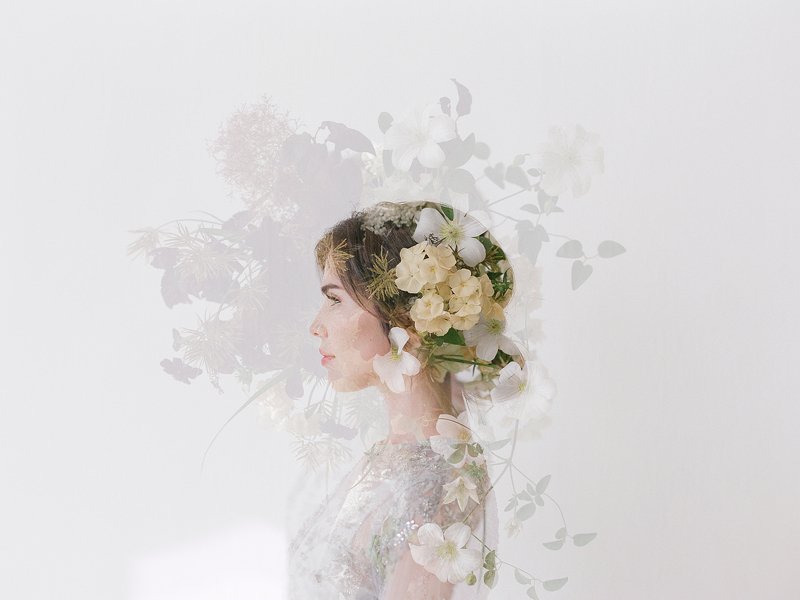 Tanya. Double exposure on filmphoto preview