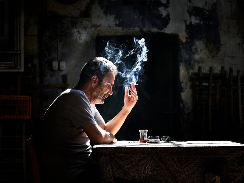 Man, portre ,  Far and alonephoto preview