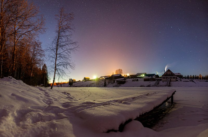 звезды, ночь, астрофото, река Новая фермаphoto preview