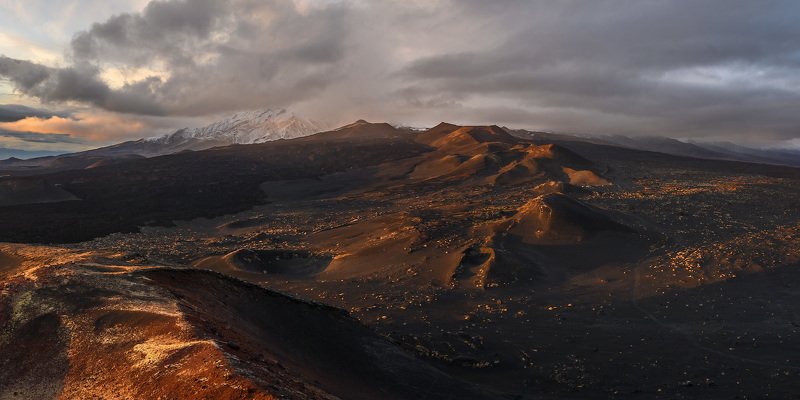 камчатка, вулкан, пейзаж, природа, россия, дальний восток, панорама, закат, kamchatka, volcano, landscape, nature, russia, far east, panorama, sunset Планета Камчаткаphoto preview