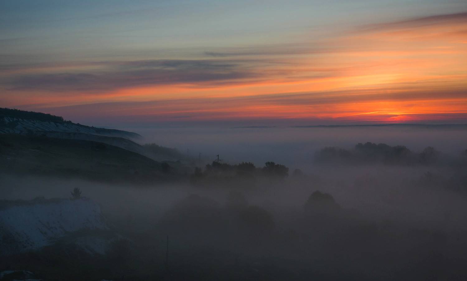 Туманный рассвет. Автор: Антон Ерошенко пейзаж, туман, Двуречанский парк, лето., Антон Ерошенко