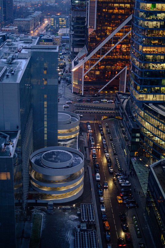 улица, геометрия, здание, линии, москва, архитектура, вечер, закат Вечерняя Москваphoto preview