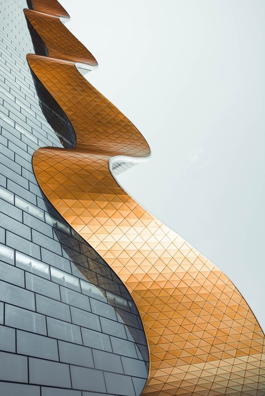 architecture, gold, line, facade, modern, urban, glass, city, Moscow, Russia Золотая линияphoto preview