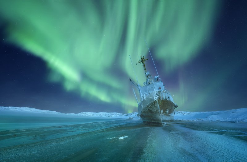 Teriberka, North, Aurora, Кольский полуостров, Териберка, Северное сияние, Север, Мурманск Magic of Nightphoto preview