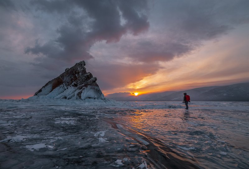 озеро. байкал, закат, остров, еленка, ижелхей Магия зимнего Байкалаphoto preview