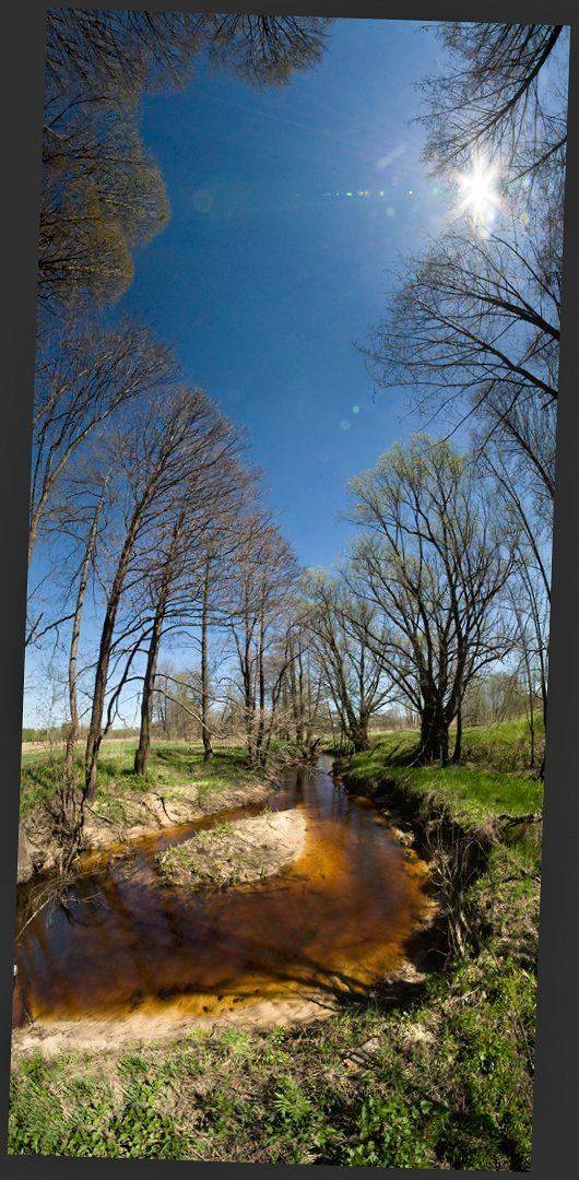 Попсовый весенний этюд с ручьем и солнцем. Автор: Валерий Пешков весна, ручей, солнце, Валерий Пешков