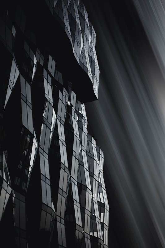 architecture, dark, line, facade, modern, urban, black, white, city, Moscow, Russia Мерцание темнотыphoto preview