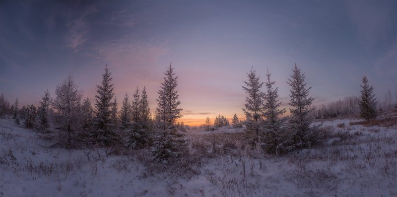 природа, россия, татарстан, пейзаж, зима, закат Зимние краски на закатеphoto preview