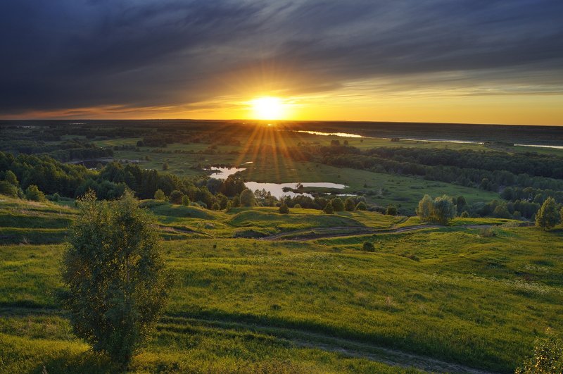 закат, вечер, небо, солнце ***photo preview