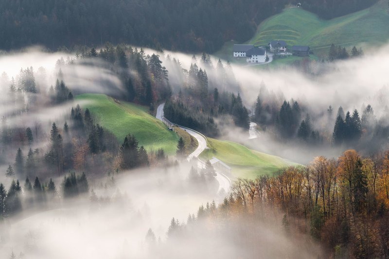 словения, slovenia, туманы словении, slovenia landscape, slovenia landscape photography A morning dream...photo preview