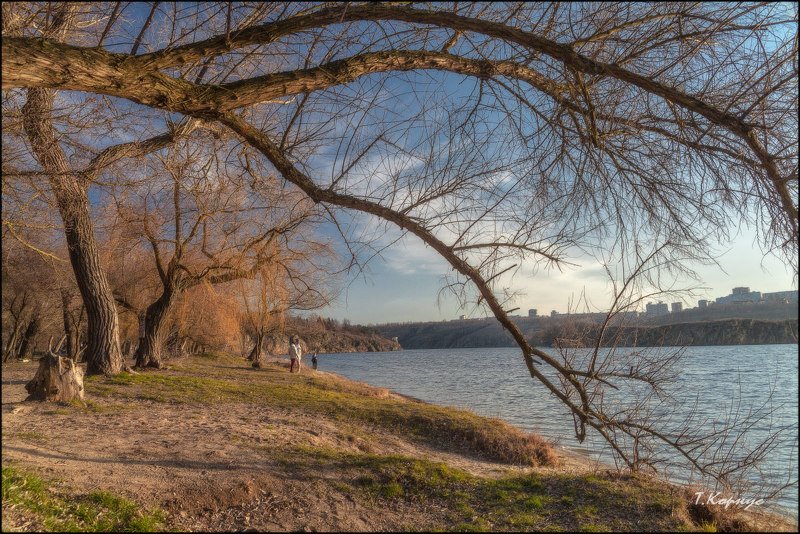 река,Днепр,Хортица,весна Мартовскаяphoto preview