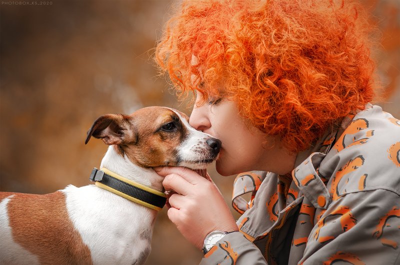 осень, портрет, движение, собака, анималистика Елена и Фибиphoto preview