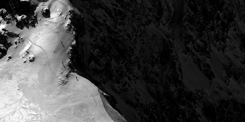 winter, blackandwhite, black, white, mountain, landscape, people, sport Three musketeersphoto preview