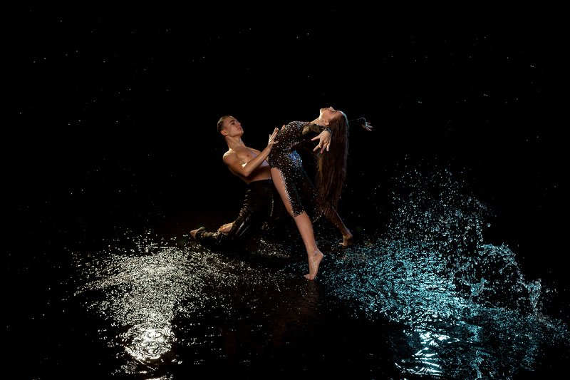 аквафотосессия, аквасъемка, танцы в воде, брызги, танец Латина в водеphoto preview