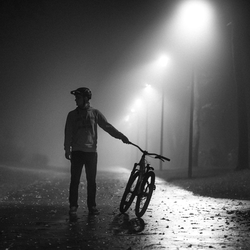 MTB, Mountainbike, Street, Ночь, МТБ, велосипед, свет Street MTB series: when the city sleepsphoto preview