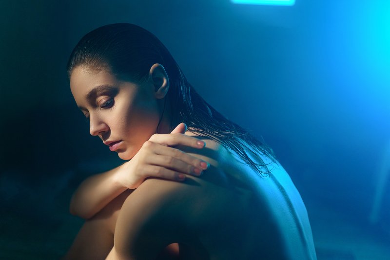 portret, light, blue, girl, sweet Sweetphoto preview