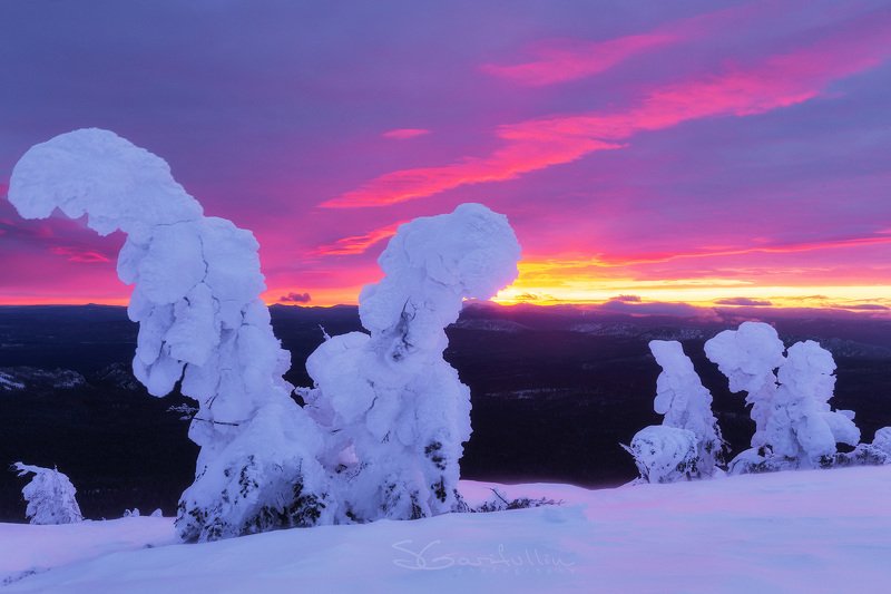 Урал, Южный Урал, Иремель, Большой Иремель, Башкирия, Республика Башкортостан, Башкортостан, зимний пейзаж Солнечный всплескphoto preview