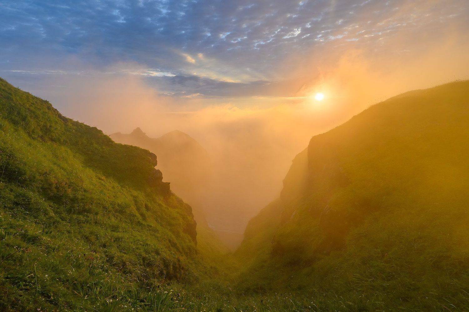 шикотан, курилы, курильские острова, дальний восток, россия, восход, природа, пейзаж, туман, shikotan, kuril islands, far east, russia, sunrise, nature, landscape, fog, hdr, Алексей Королёв