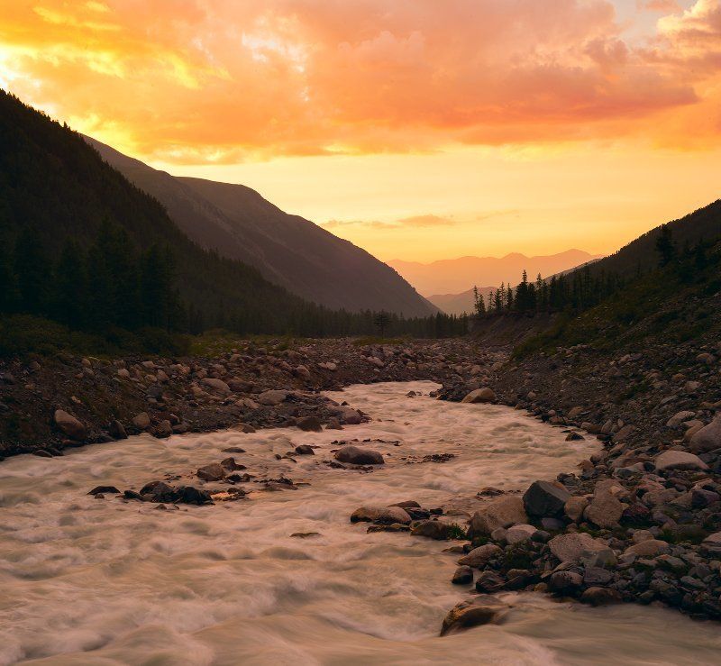 Аккем, Горный алтай, Горы, Река ***photo preview