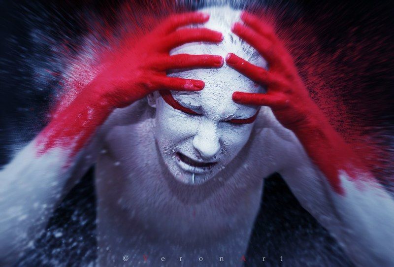 апокалипсис, эмоция, грим, крик, депресия Апокалипсисphoto preview