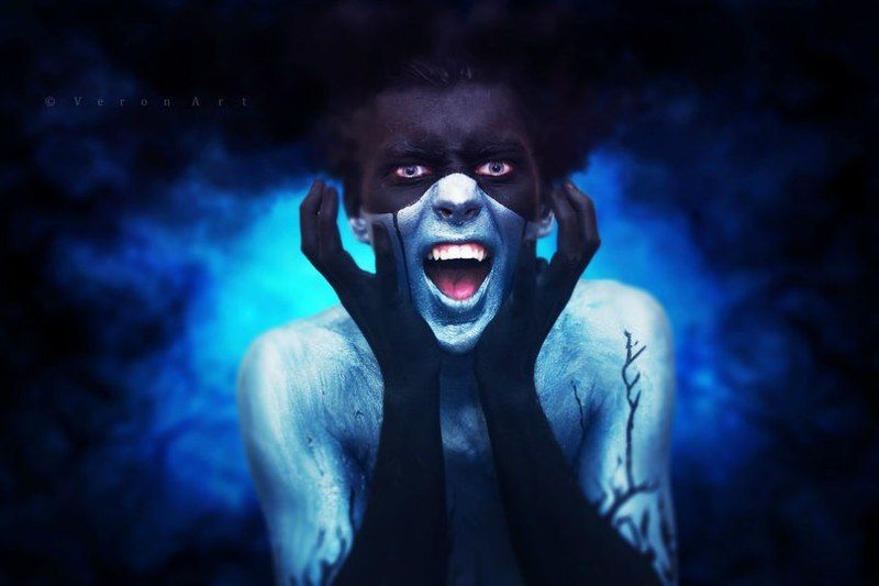 демоны, апокалипсис, страх, крик, эмоция, грим фото-проект \