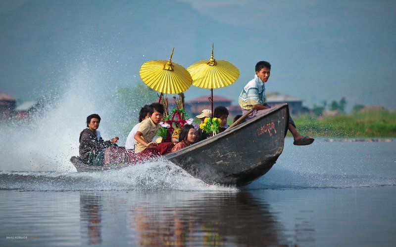 Мьянма бирма, Невеста, Озеро инле, Свадьба Свадьбы на озереphoto preview