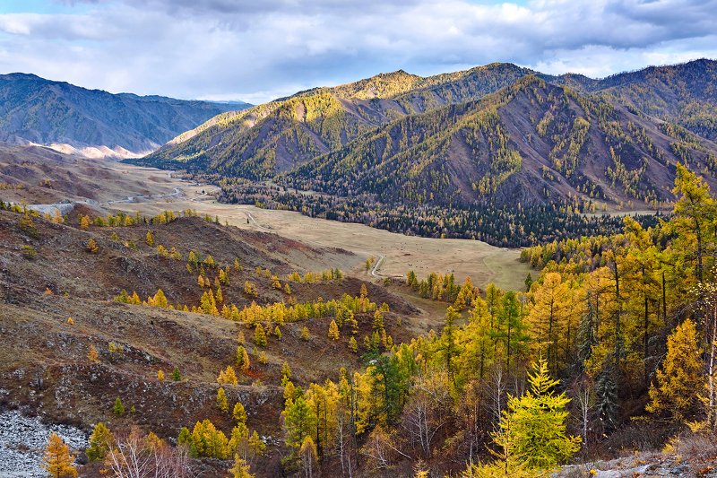 пейзаж, горы, облака, осень, Горный Алтай  Осенний Горный Алтай photo preview