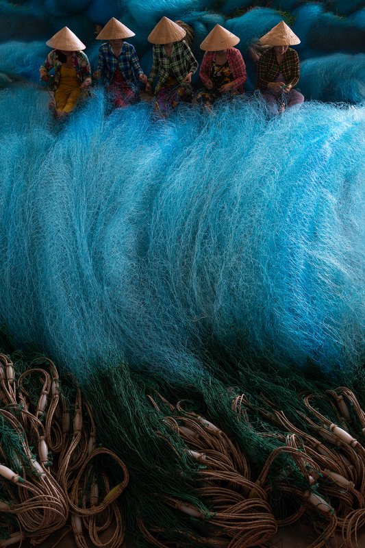 fishing net, Vietnam Fishing net weavers фото превью