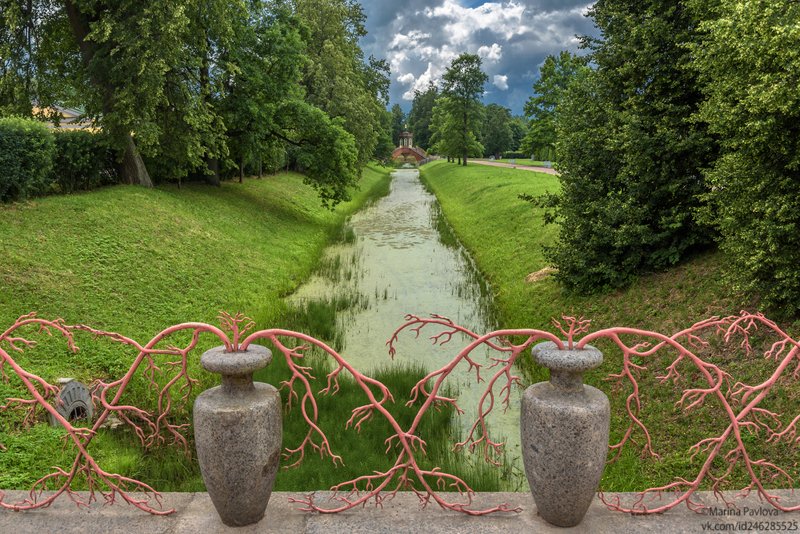 городской пейзаж, пригороды петербурга, архитектура, александровский парк, большой китайский мост, крестовый канал, царское село, город пушкин, Александровский парк в ожидании дождя... фото превью