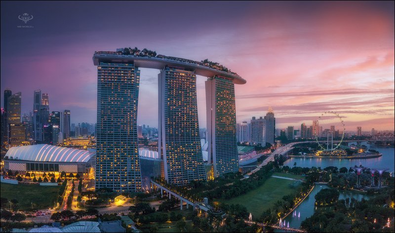 Сингапур, город, закат,  Вечерний Сингапур...photo preview