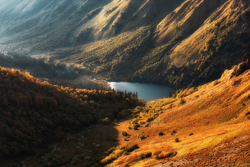 осень, горы, озеро, горное озеро, кардывач, кавказ, пейзаж Планета Кардывачphoto preview