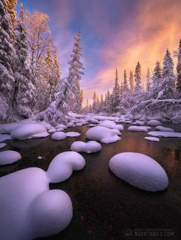 кольский, кольский полуостров, кандалакша, зима, winter, snow, north Зимний закат на Кольскомphoto preview