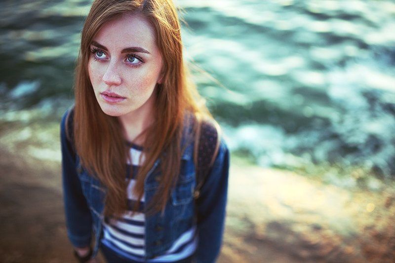 Берег, Девушка, Лето, Цвет, Цифра ***photo preview