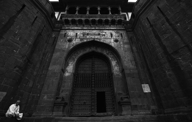 B & w, India wait outsidephoto preview