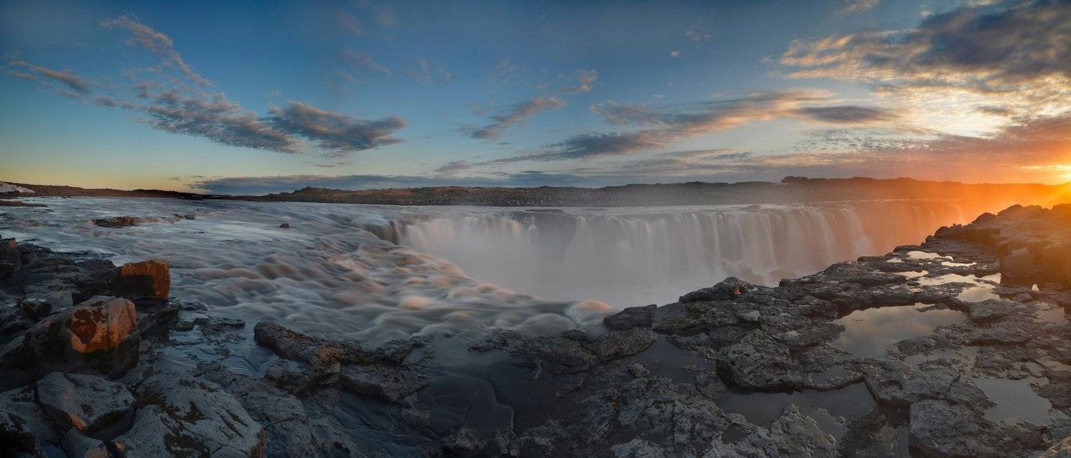 Сельфосс. Панорама на закате.. Автор: Андрей , Андрей