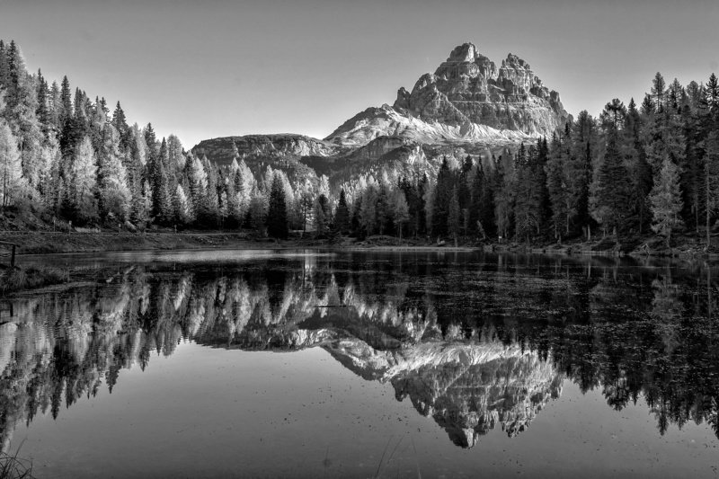 доломитовая осень, горы, доломиты, озеро Доломитыphoto preview