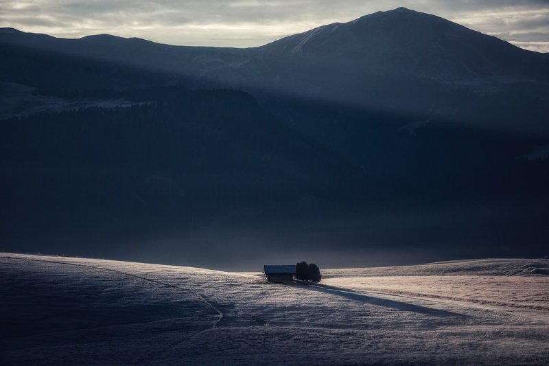 альпы, утро, минимализм, домик, италия, горы Утро в Альпахphoto preview