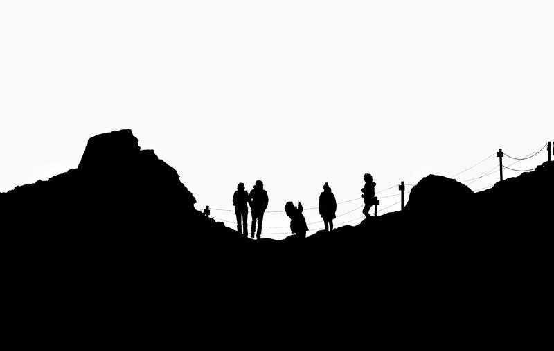 силуэты, испания, тенерифе, скалы, тейде Силуэтыphoto preview