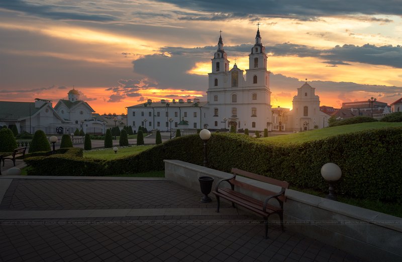 артем мирный, белоруссия, беларусь, собор, рассвет, искусство, art, artyom mirniy, belarus, городской пейзаж, Кафедральный собор Сошествия Святого Духаphoto preview