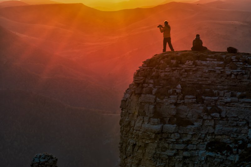 закат, кавказ, кабардино-балкария, бермамыт Прощание с солнцемphoto preview