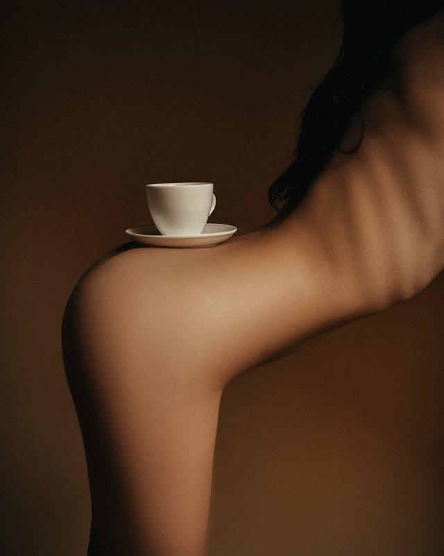 чашка, фон, девушка, ню, арт-ню, минимализм Чаю?photo preview