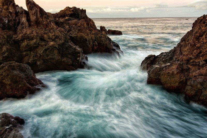 тенерифе, океан, атлантический океан, длинная выдержка, пейзаж На рассветеphoto preview