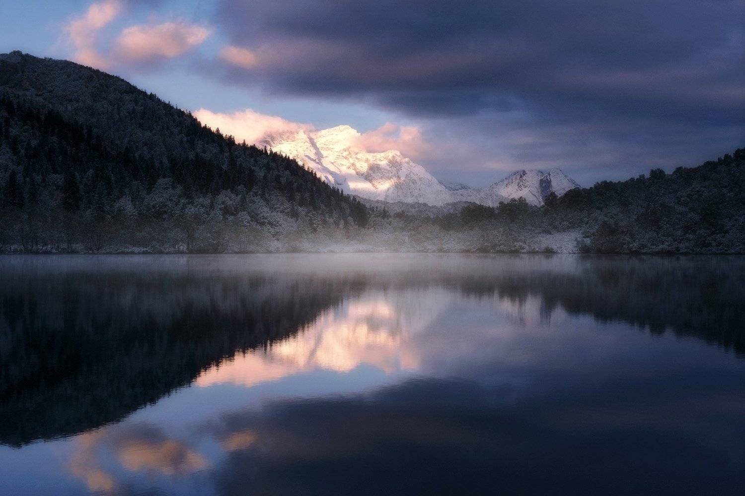 отражение, горы, озеро, горное озеро, кардывач, кавказ, пейзаж, Tania Leschinskaya