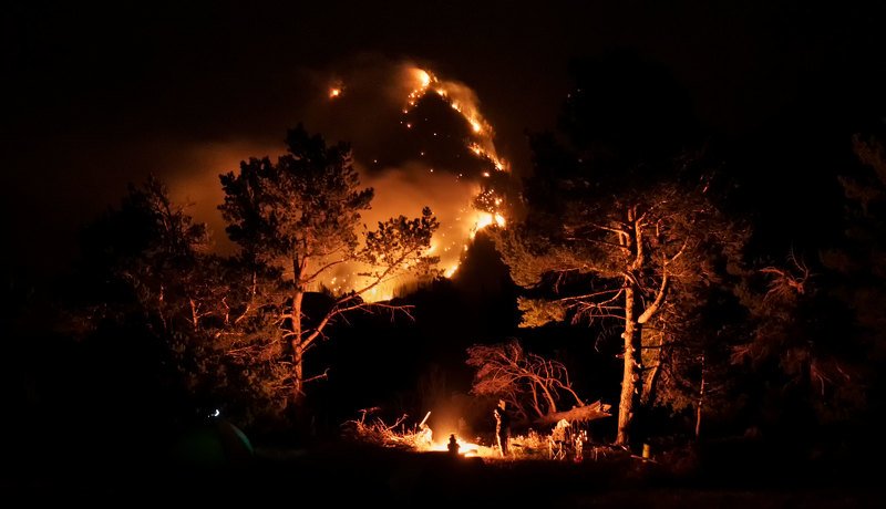 дагестан, ночная съёмка, горы, путешествия, россия, пейзаж, кавказ, valius Ночной пожарphoto preview